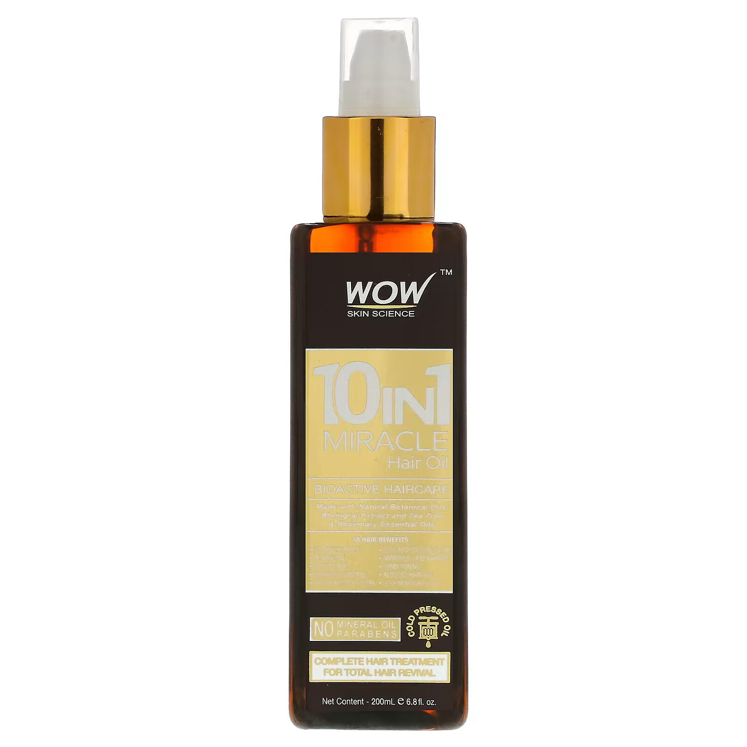 

Wow Skin Science, 10 in 1 Miracle, масло для волос, 200 мл (6,8 жидк. унции)