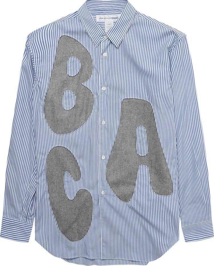 Рубашка Comme des Garçons SHIRT ABC Stripe Shirt 'Melange Grey', серый - фото