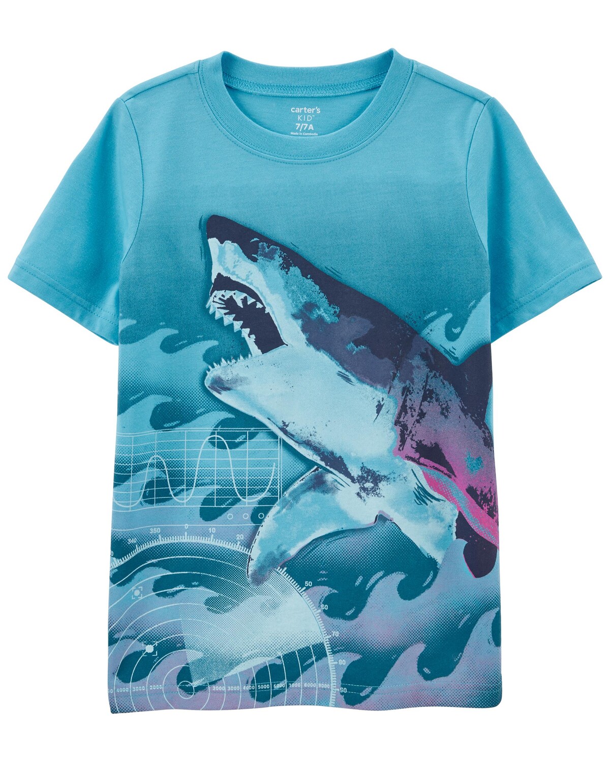 

Футболка Kid Shark из джерси Carter's, синий