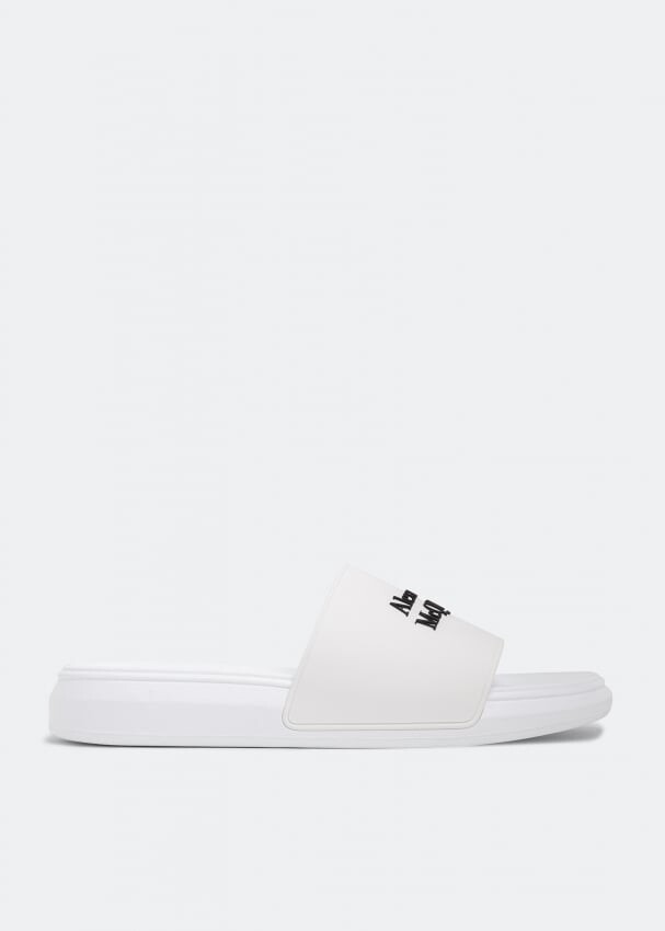 

Шлепанцы ALEXANDER MCQUEEN Logo pool slides, белый