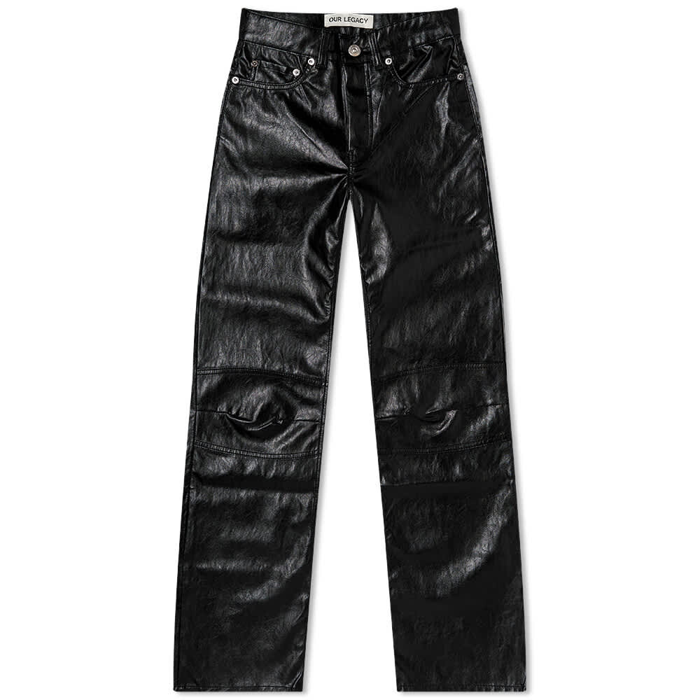 

Брюки Our Legacy Linear Moto Faux Leather Pants, Черный