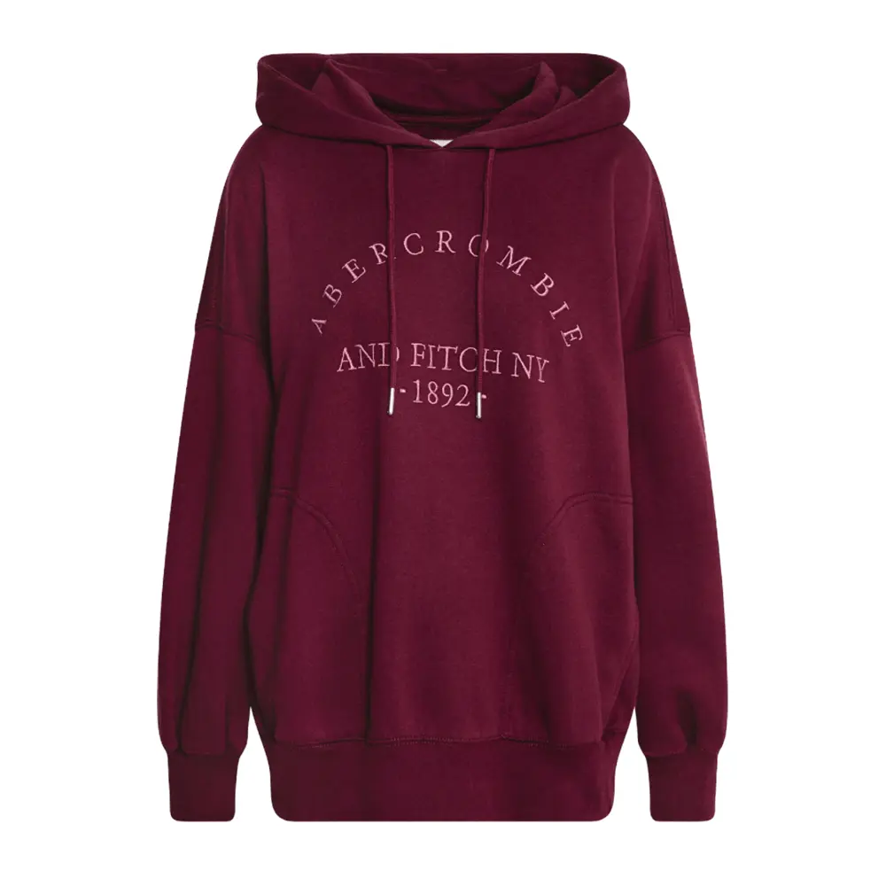 

Толстовка Abercrombie & Fitch The Logo Long Sunday, бордовый