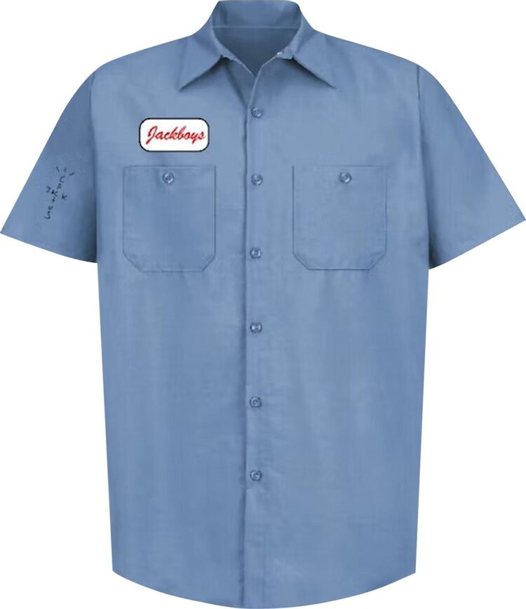 

Рубашка Cactus Jack by Travis Scott x Dickies JACKBOYS Work Shirt 'Blue', синий