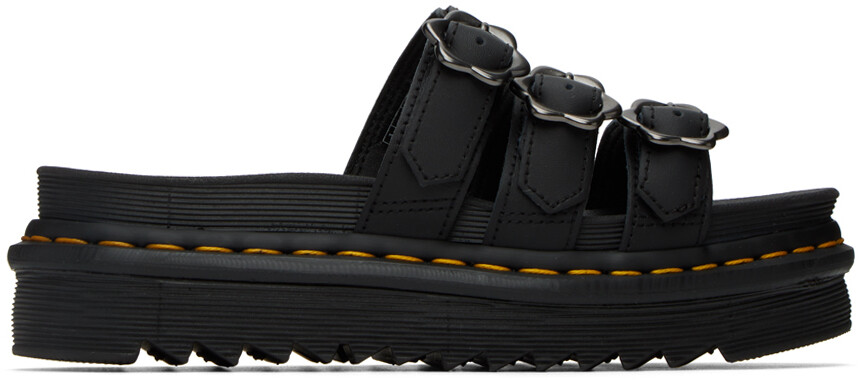 

Черные сандалии Blaire с цветочным принтом Dr. Martens