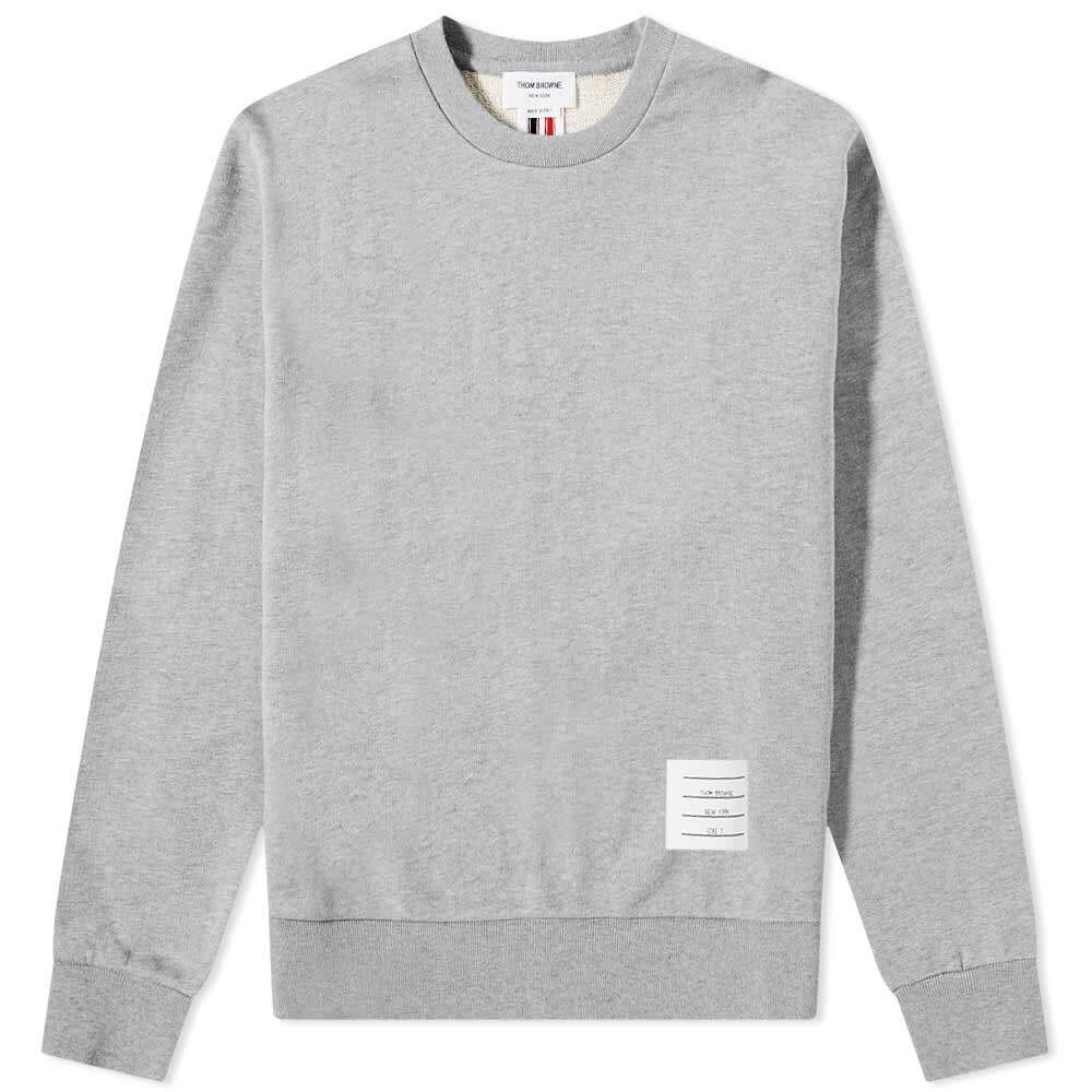 

Толстовка Thom Browne Grosgrain Loopback Crew Sweat, Серый