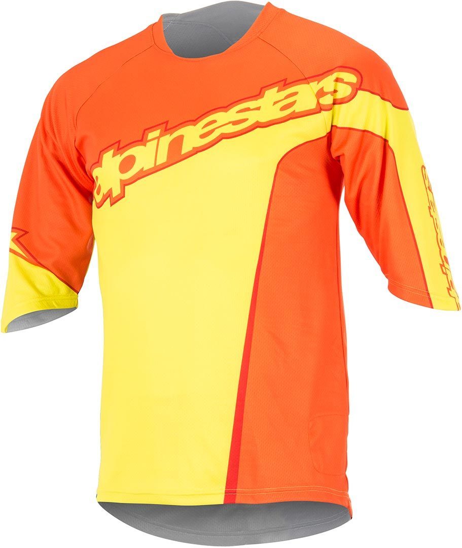 Рубашка Alpinestars Crest 3/4 велосипедная, желтая классическая желтая велосипедная форма once eroski в стиле ретро летняя велосипедная одежда с коротким рукавом одежда для велоспорта