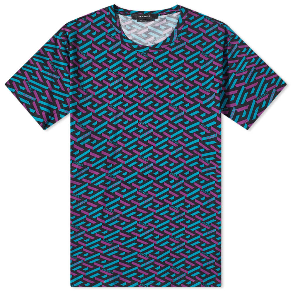 

Футболка Versace Geometric Print Tee, Серый