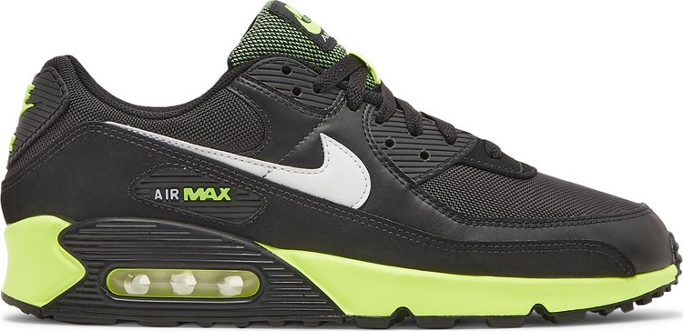 Кроссовки Nike Air Max 90 'Black Hot Lime', черный