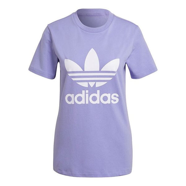 

Футболка Adidas originals Trefoil Tee Logo Printing Sports Short Sleeve Purple T-Shirt, Фиолетовый