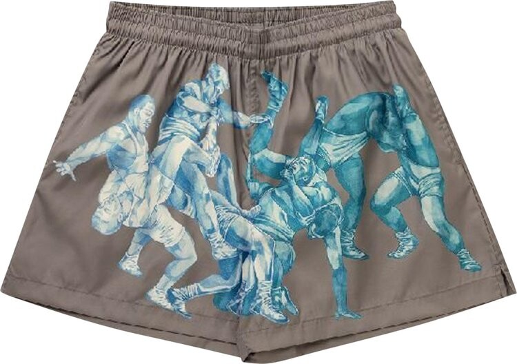 

Шорты JW Anderson Pol All Over Print Shorts 'Khaki/Multicolor', коричневый