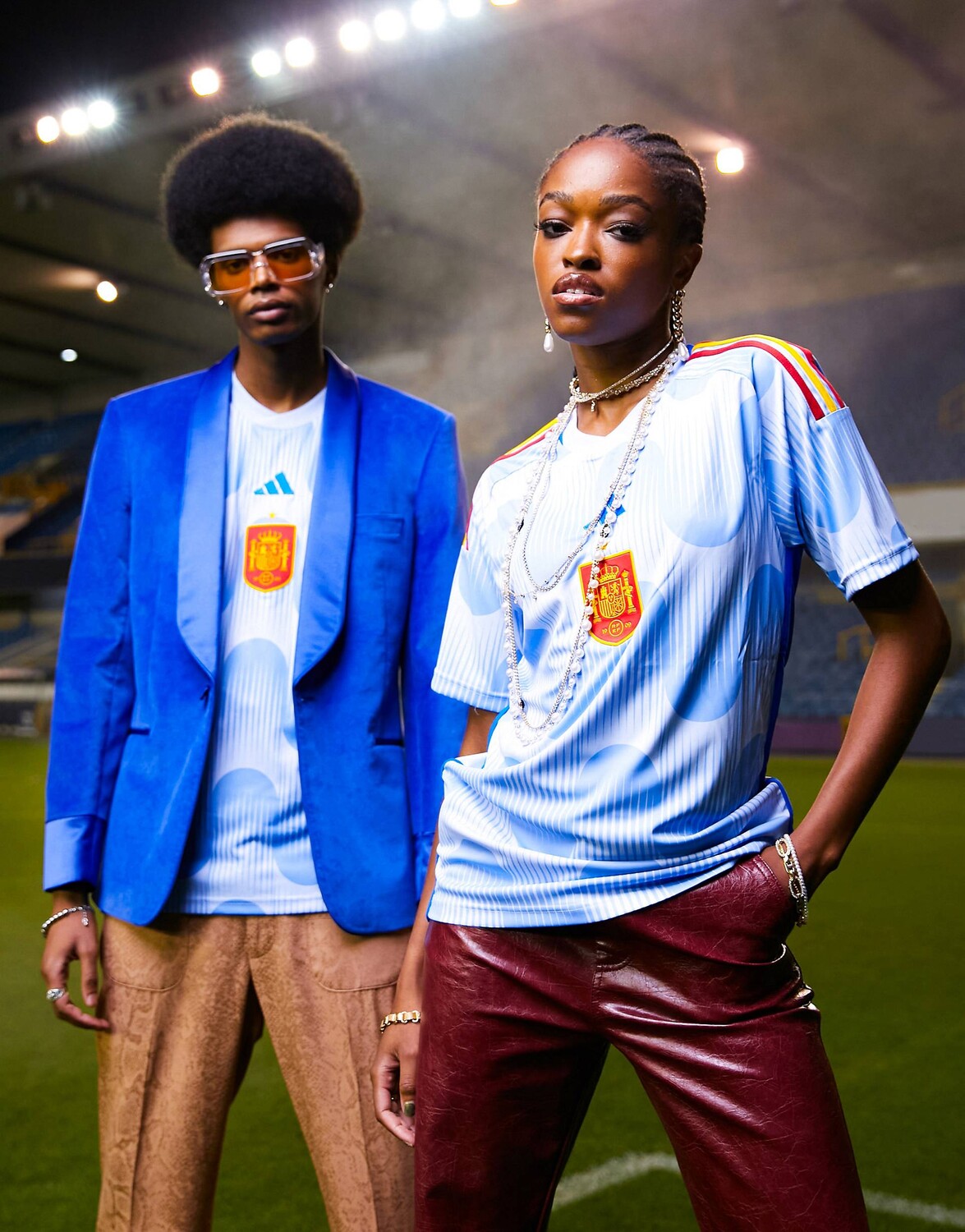 

Синяя выездная футболка унисекс adidas Football Spain World Cup 2022, Синий