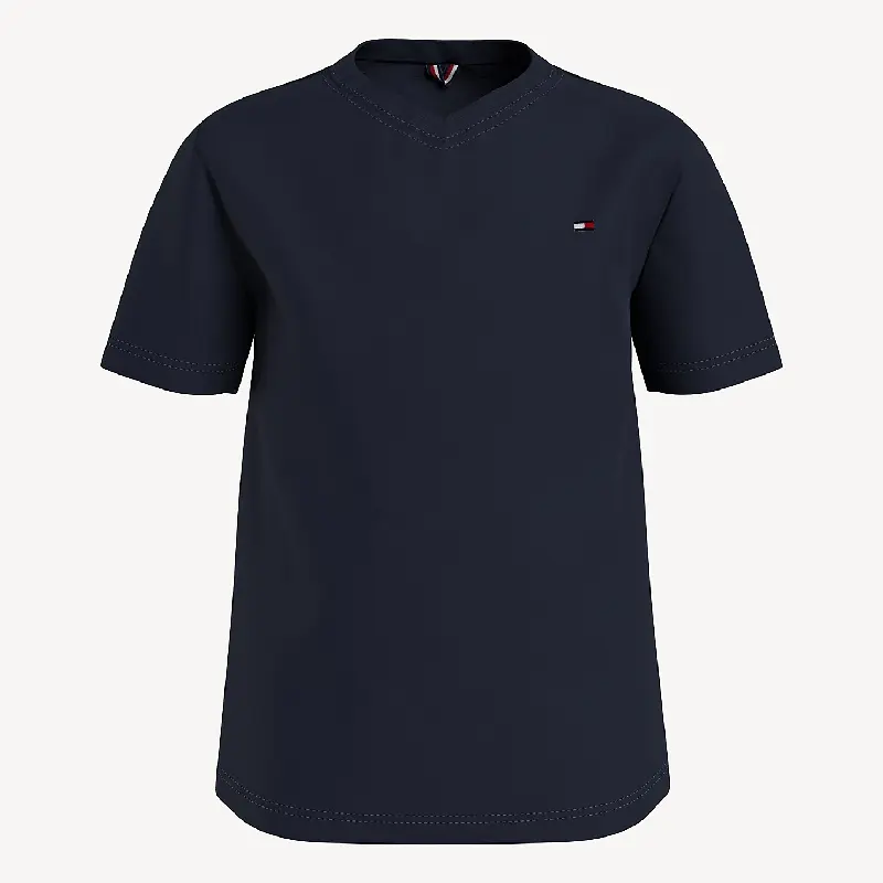 

Футболка Tommy Hilfiger Kids' Solid V-neck, темно-синий