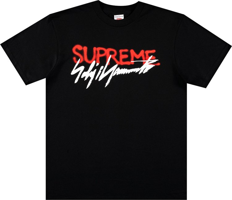 Футболка Supreme x Yohji Yamamoto Logo Tee 'Black', черный