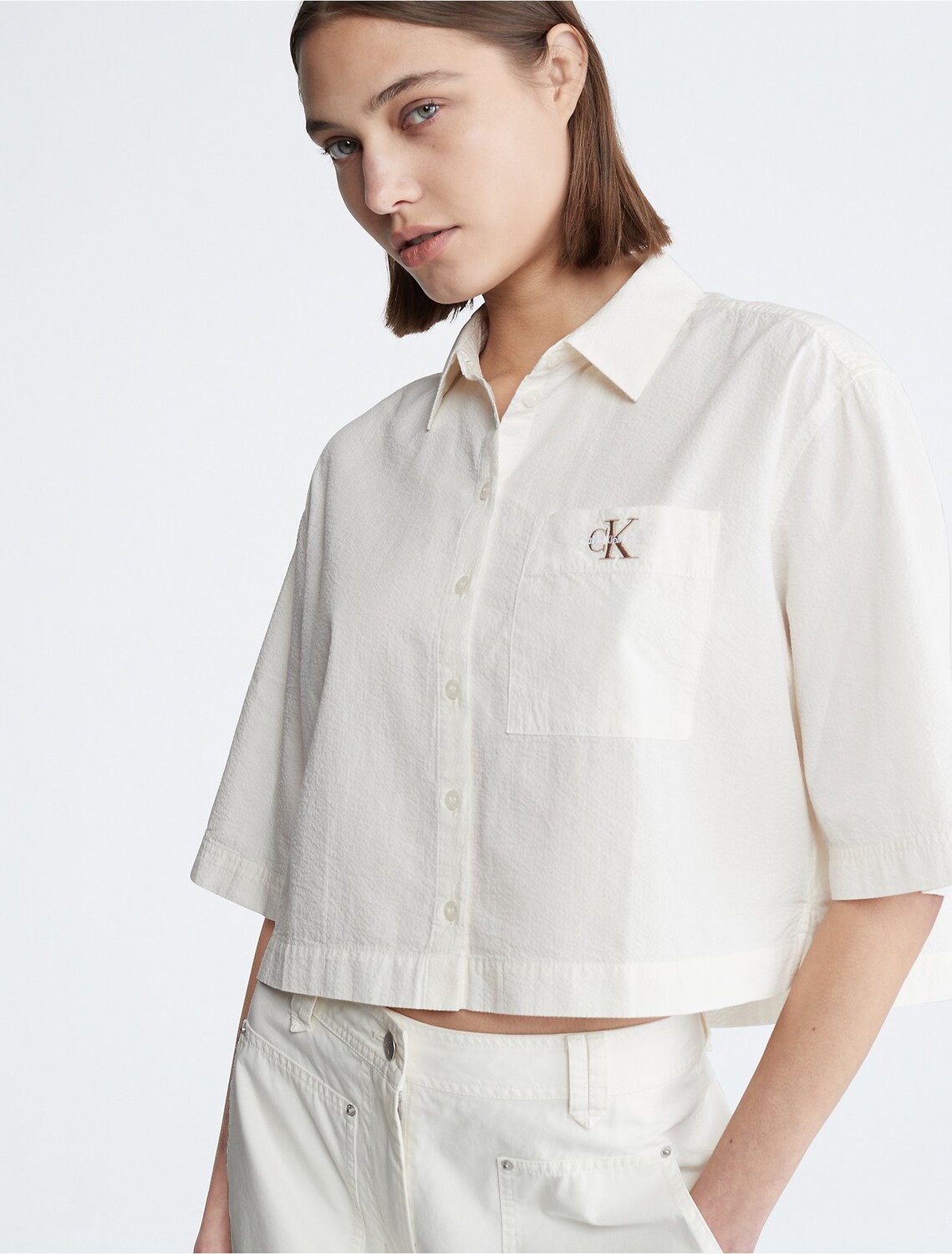 Calvin Klein Boxy Button Down CDEK.Shopping