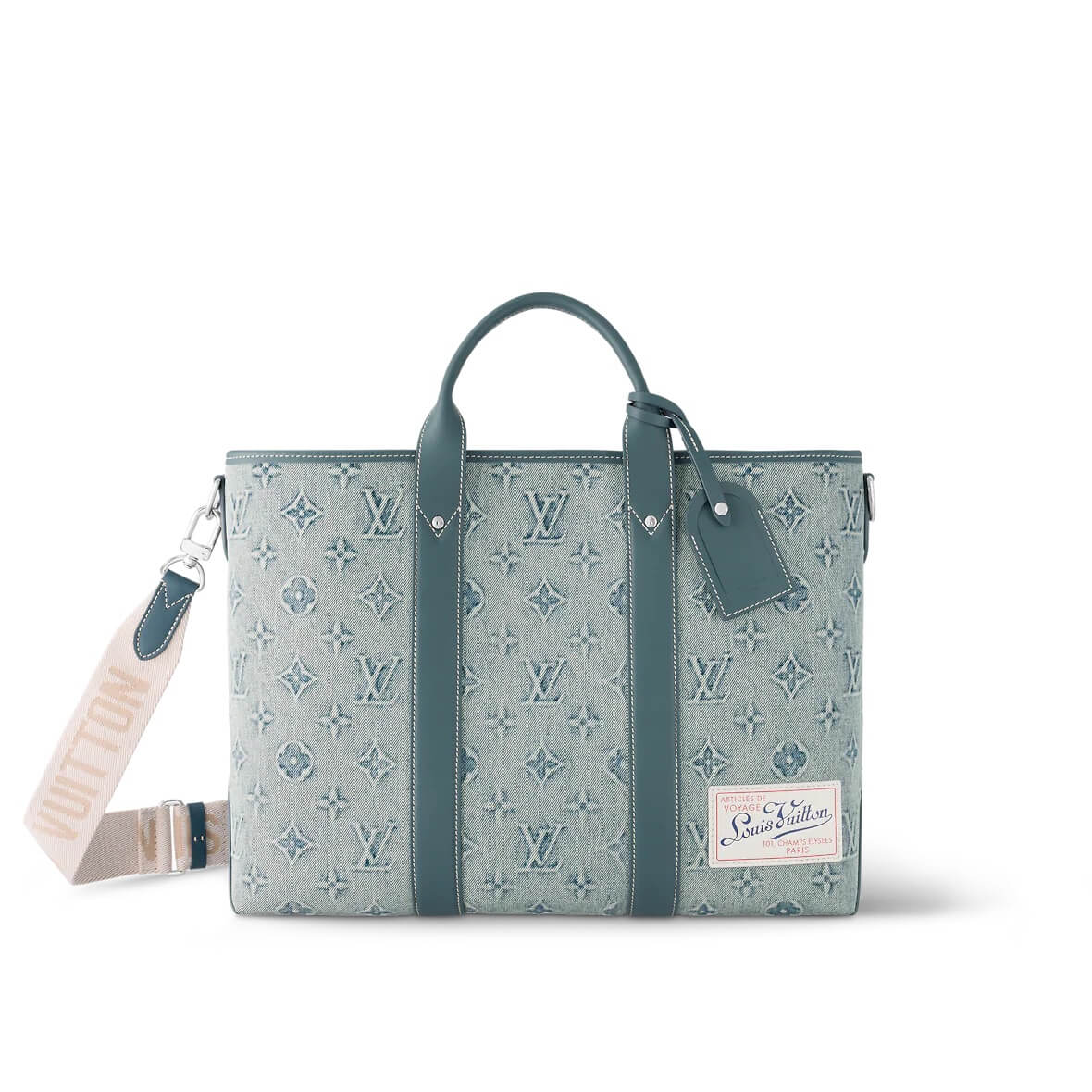 

Сумка-тоут Louis Vuitton Weekend NM, выцветший деним