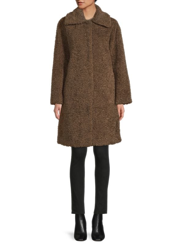 Пальто Apparis из искусственного меха с воротником, темно-коричневый цена и фото