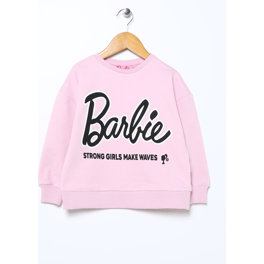 

Детская толстовка с принтом Barbie, сиреневый