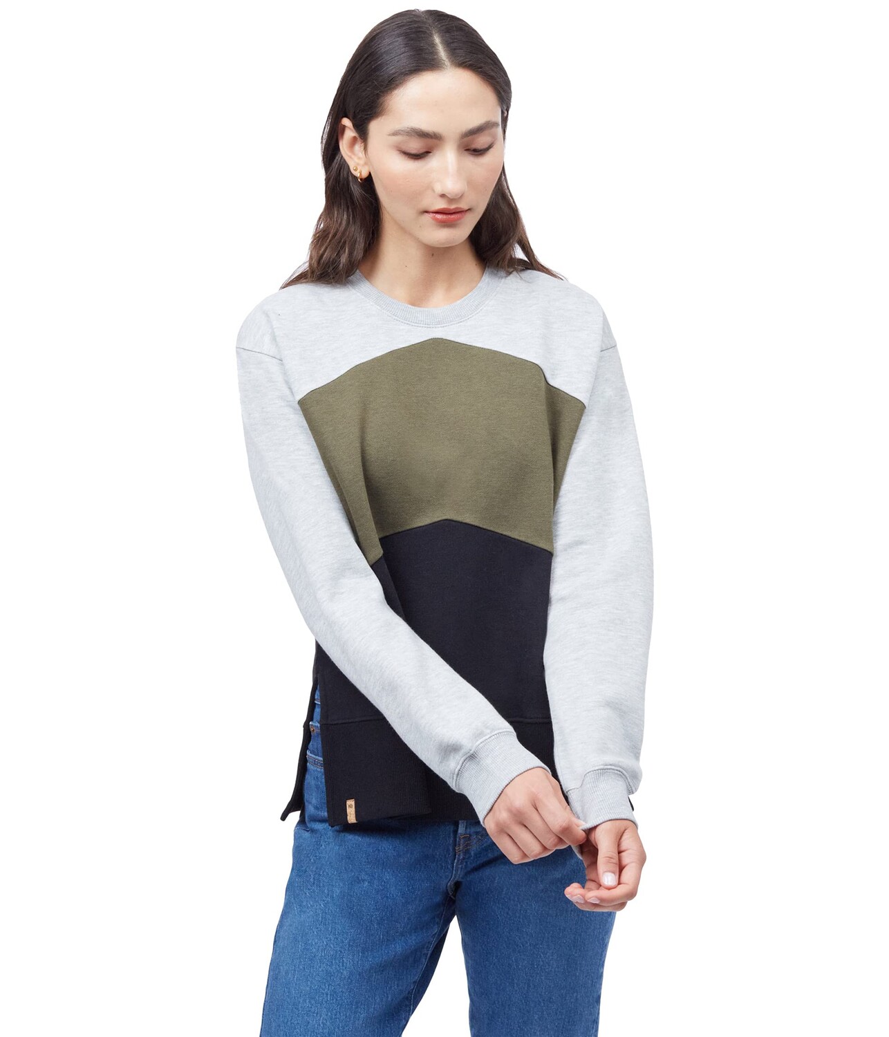 

Худи tentree, Treefleece Chevron Crew, Серый