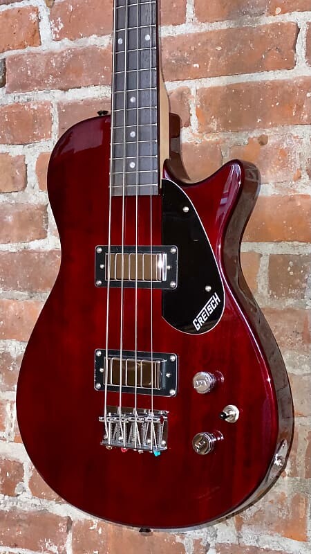

Бас-гитара Gretsch G2220 Junior Jet II 2021 года с грифом из орехового дерева, морилкой из орехового дерева, потрясающая бас-гитара с короткой мензурой G2220 Junior Jet Bass II with Walnut Fretboard