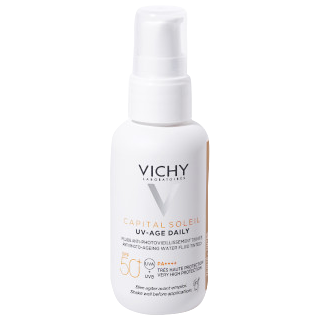 

Vichy Capital Soleil UV-Age красящий флюид против фотостарения SPF50+, 40 мл