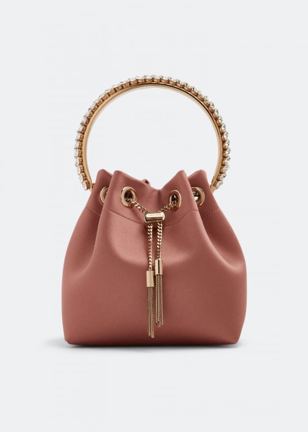 

Сумка JIMMY CHOO Bon Bon bucket bag, розовый