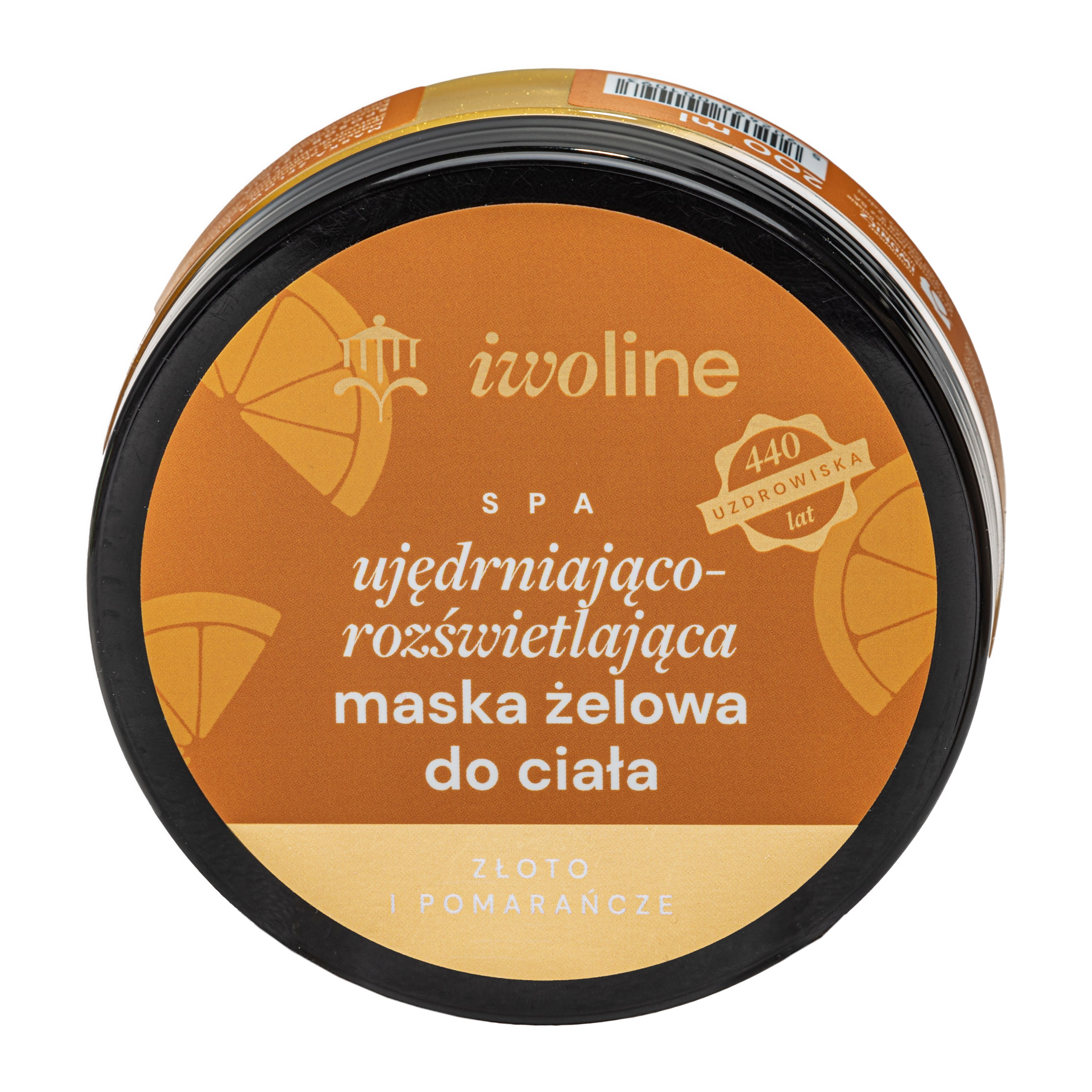 Iwoline укрепляющая и осветляющая гель-маска для тела золото и апельсин, 200 мл