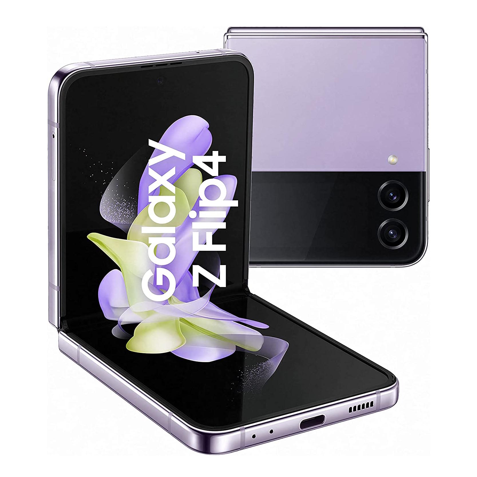 смартфон samsung galaxy z flip4 8 гб 256 гб nano sim e sim синий Смартфон Samsung Galaxy Z Flip4, 8 Гб/256 Гб, (Nano-Sim+E-Sim), фиолетовый