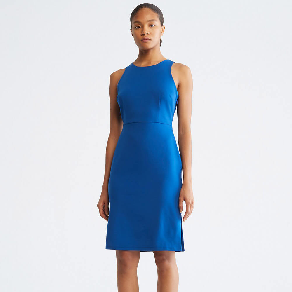 Платье Calvin Klein Halter Sheath, синий