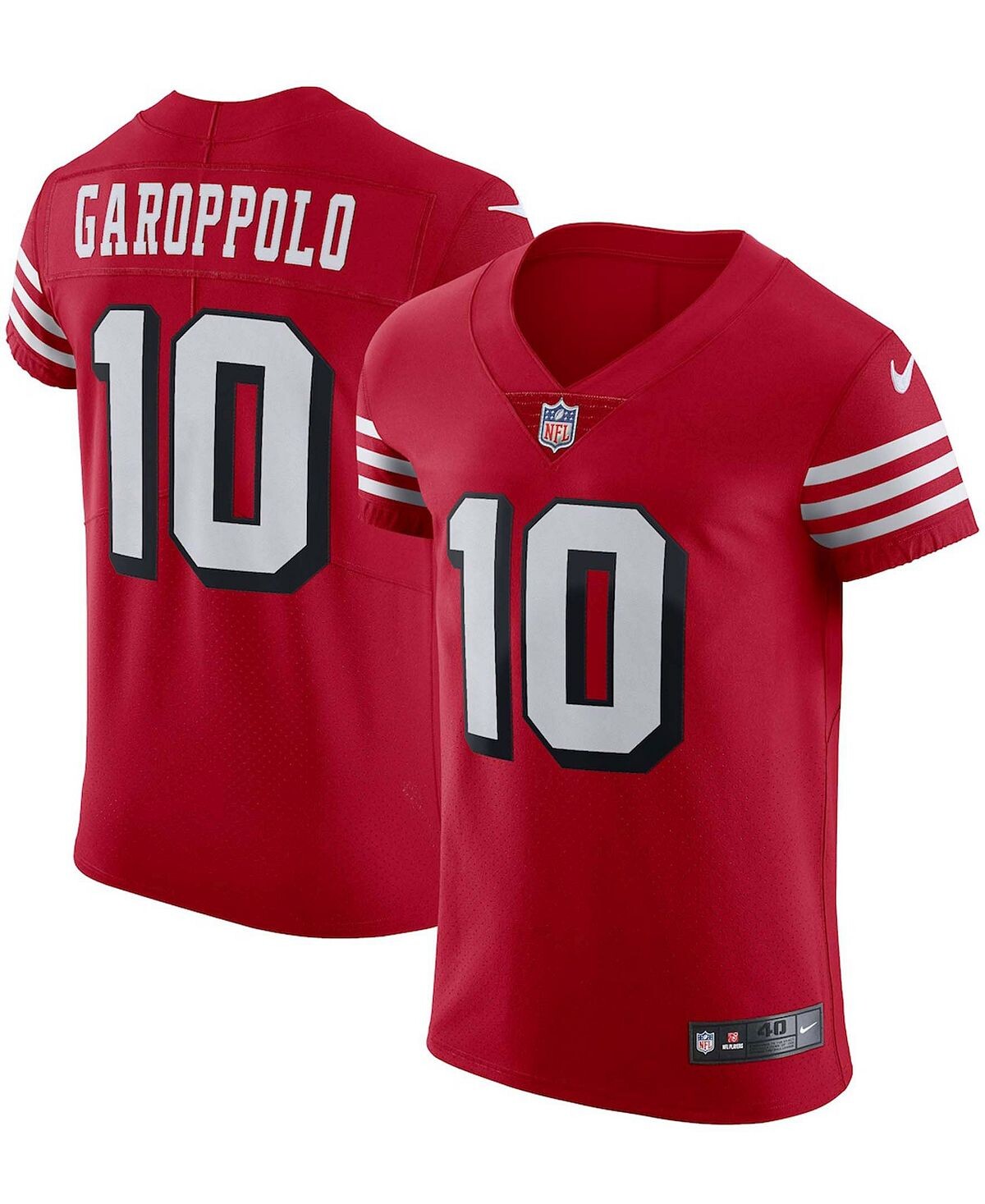 

Мужская футболка jimmy garoppolo scarlet san francisco 49ers alternate vapor elite Nike, красный
