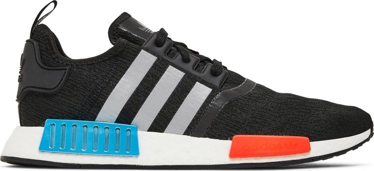 Мужские кроссовки Adidas NMD R1, черный/серый/красный - фото