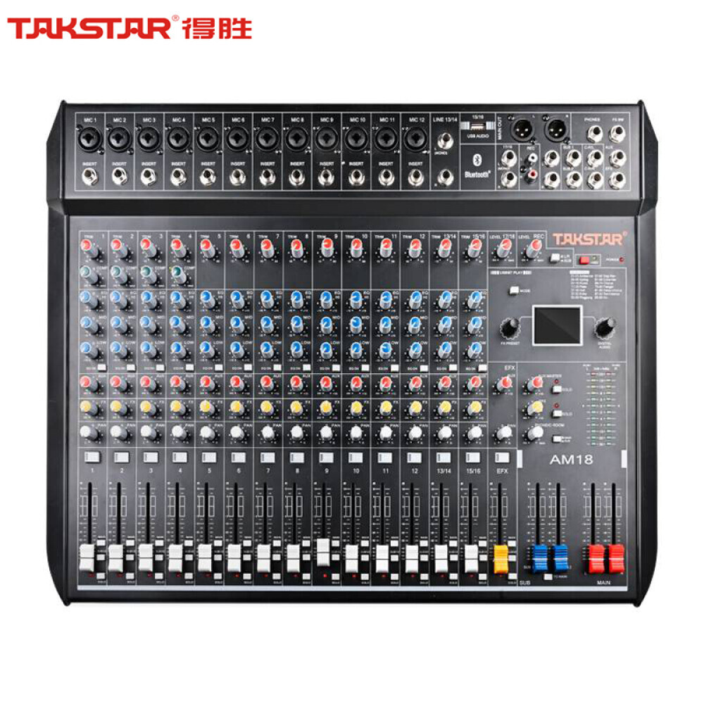 

Стереофонический микшер Takstar AM18 18-канальный с Bluetooth