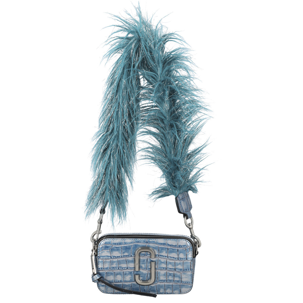 

Сумка Marc Jacobs Croc-embossed Snapshot, синий