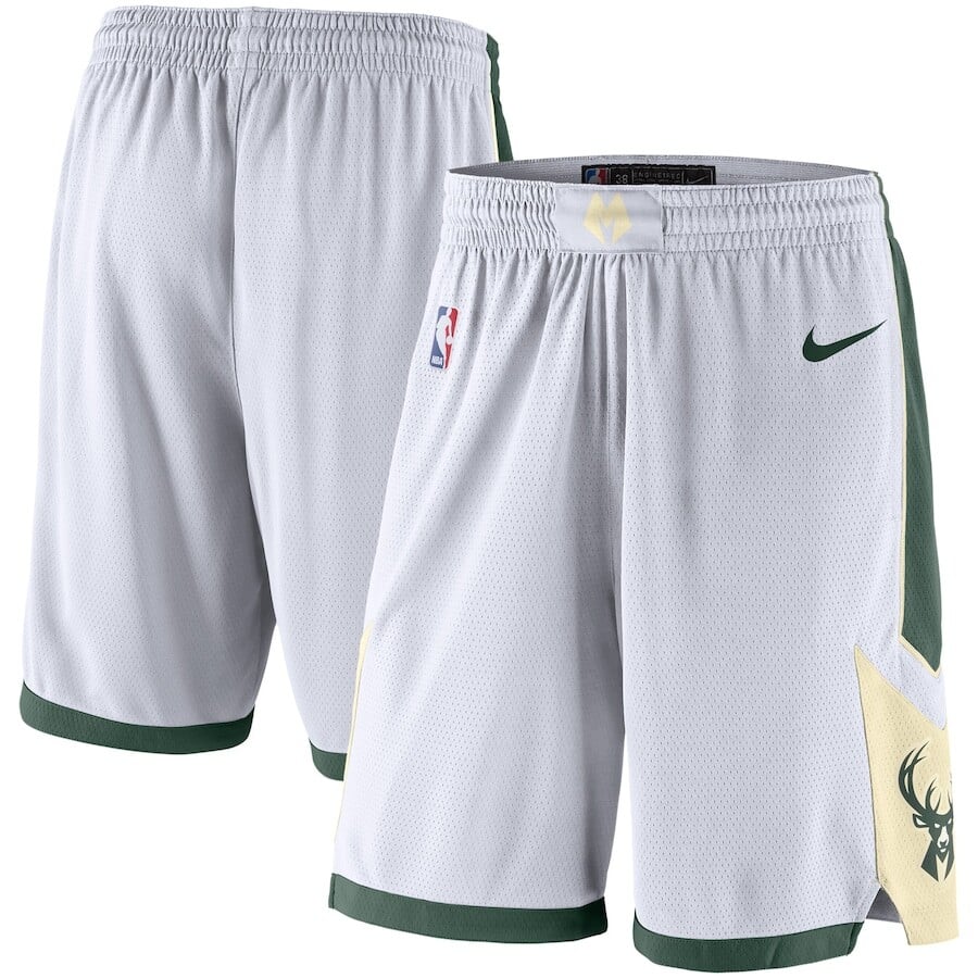 

Шорты Nike Milwaukee Bucks, белый