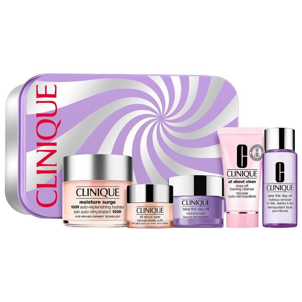 

Clinique Clean Skin For The Win Набор по уходу за кожей Moisture Surge 100H Auto-Replenishing Hydrator 125 мл + Все о глазах 15 мл + Очищающий бальзам 30 мл + Смываемая пенка для умывания 30 мл + Средство для снятия макияжа 50 мл