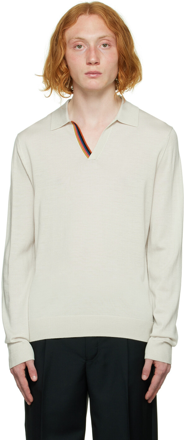 

Поло Off-White в полоску Paul Smith