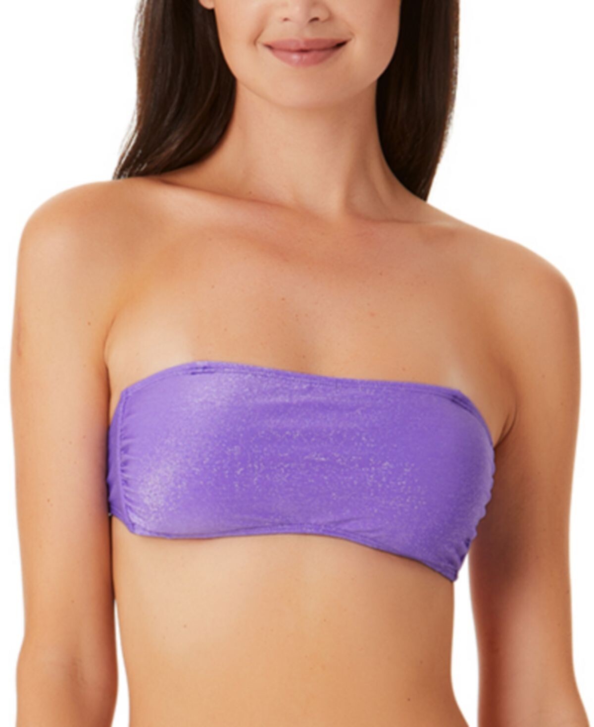 

Бикини-топ bandeau с эффектом металлик для юниоров, созданный для macy's California Waves, фиолетовый