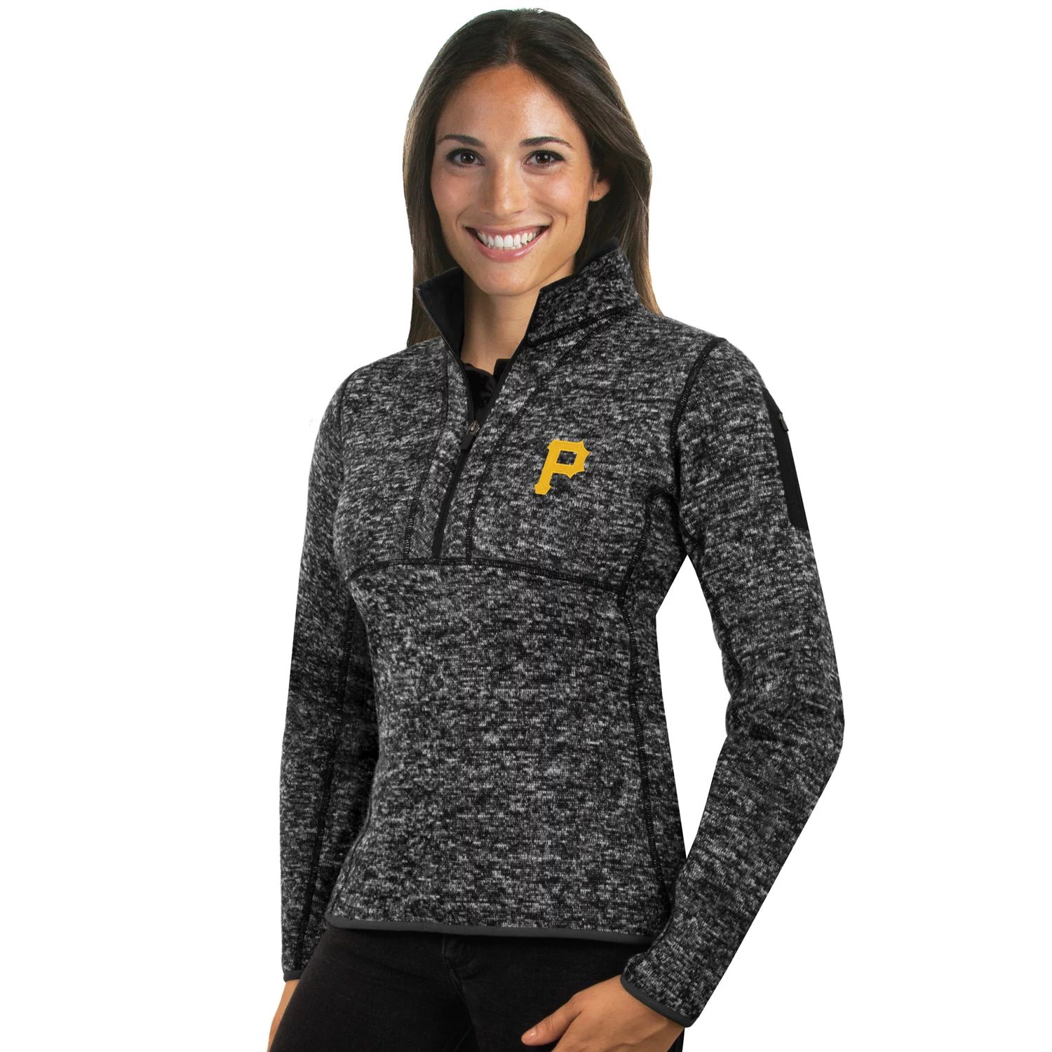 Женский пуловер среднего веса Antigua Pittsburgh Pirates Fortune Antigua цена и фото
