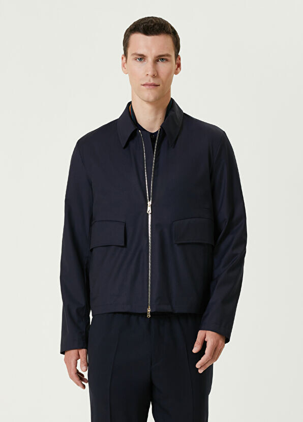 

Шерстяное пальто Paul Smith, синий