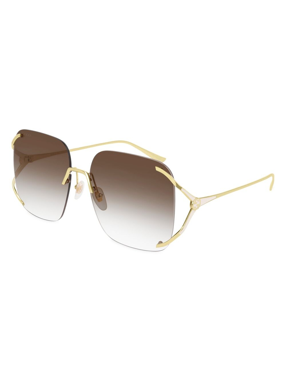 

Круглые солнцезащитные очки Fork 60MM Gucci, золотой