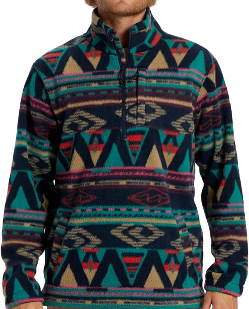 Billabong Мужской флисовый пуловер с молнией Boundary ½ и воротником-стойкой