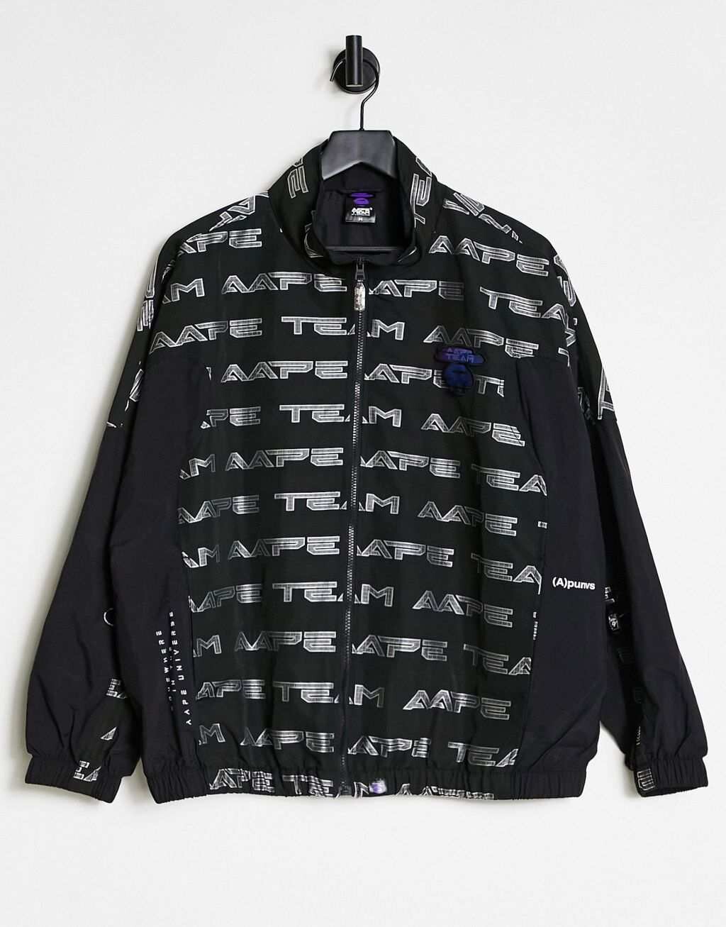 

Черная жаккардовая куртка Team AAPE By A Bathing Ape, Черный