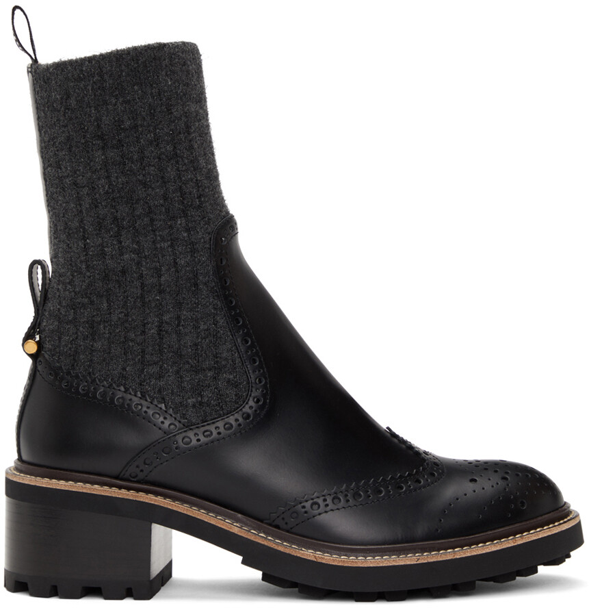 

Черные ботильоны Franne Sock Chloé