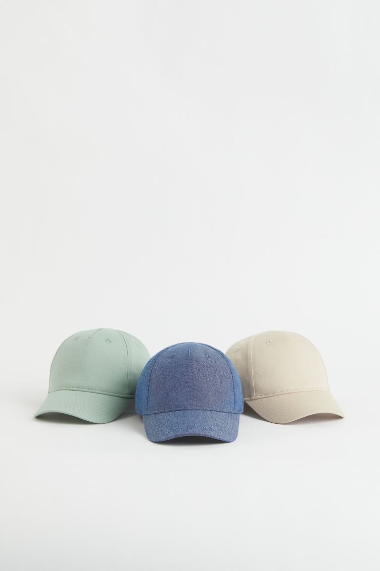 

3 пары бейсболок из хлопка H&M