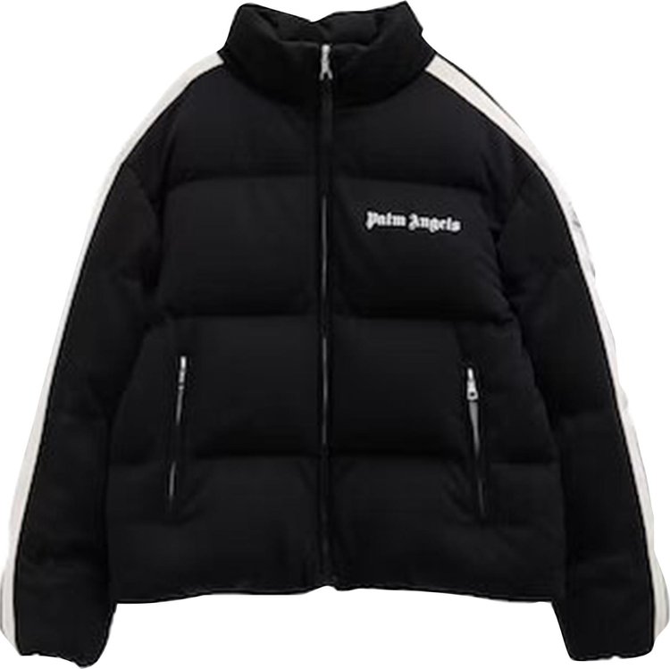 Куртка Palm Angels Classic Track Down Jacket 'Black/White', черный - фото