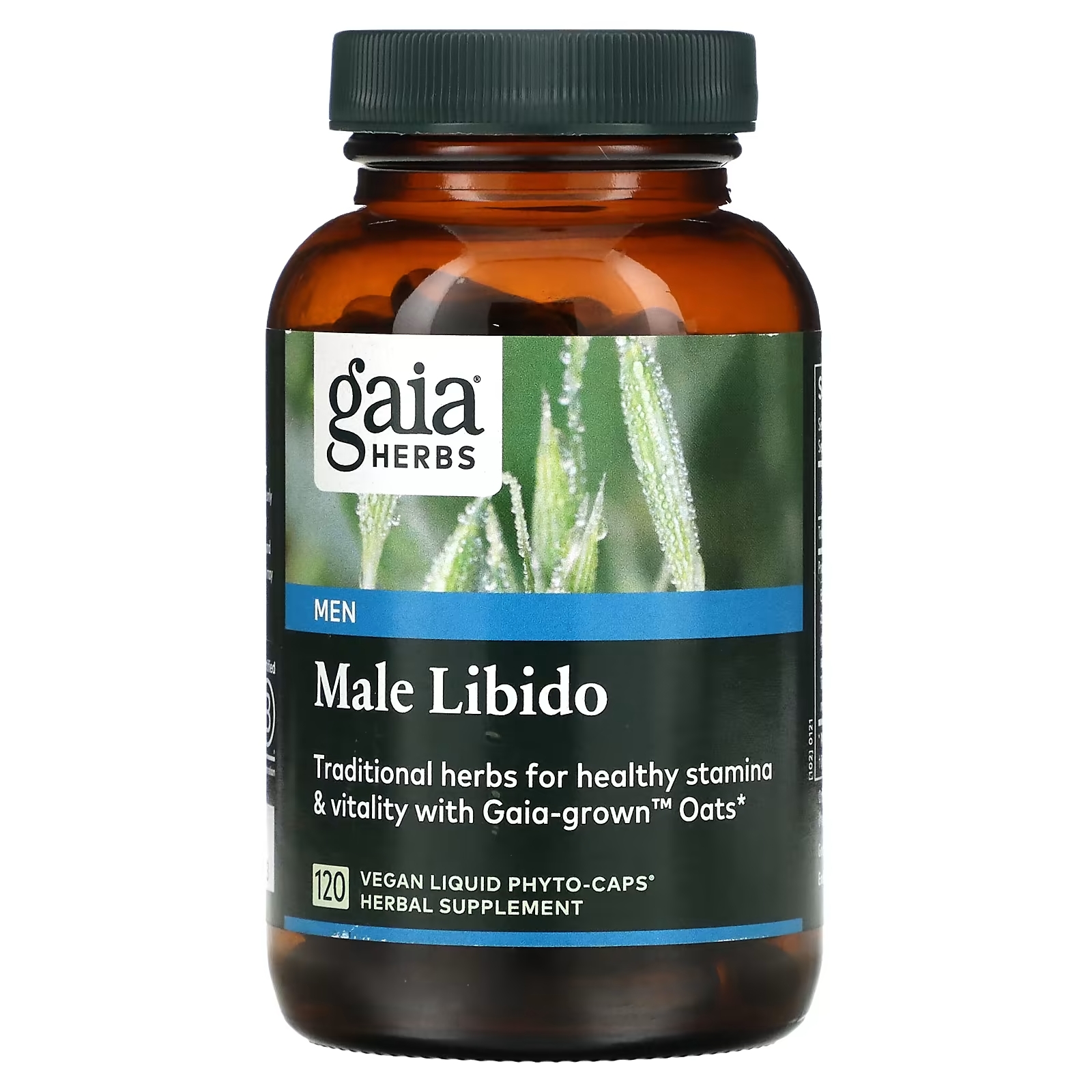 Gaia Herbs Для мужчин мужское либидо, 120 веганских капсул gaia herbs лист базилика священного 120 веганских капсул