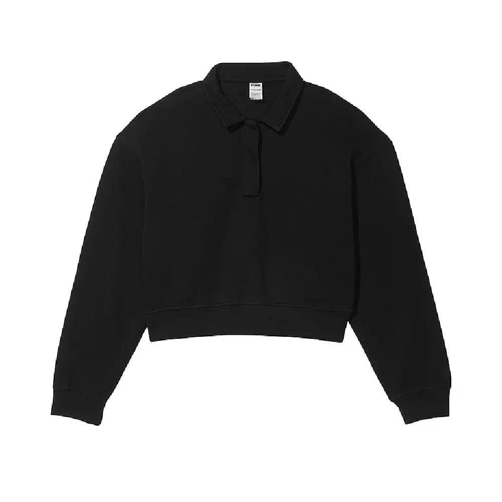 

Толстовка Victoria's Secret Pink Ivy Fleece Polo Rugby, черный