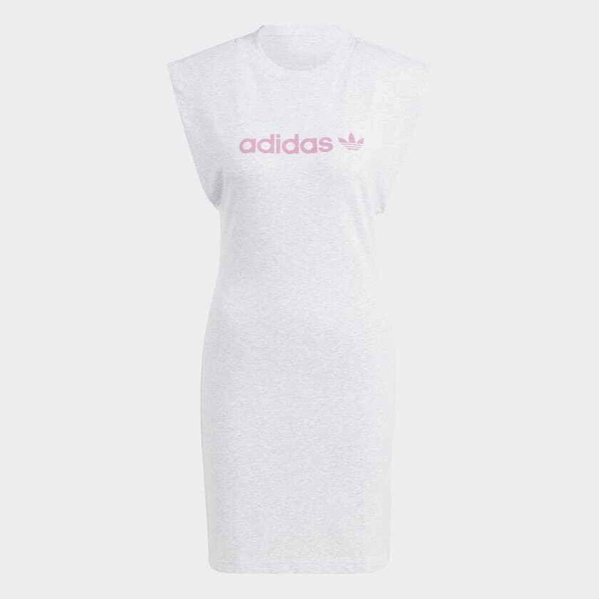 

Платье adidas Originals Muscle Fit, светло-серый/розовый