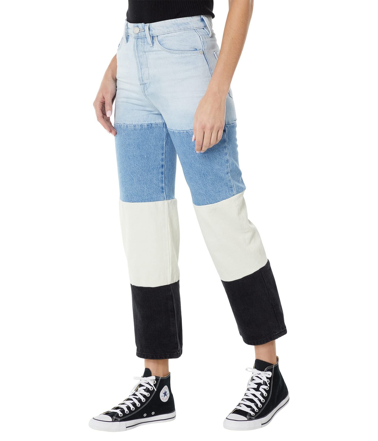 

Джинсы Blank NYC, The Baxter Color-Block Straight Leg Jeans in Block Him