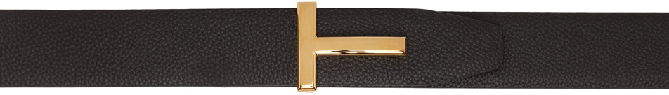 

Коричнево-черный двусторонний ремень T Icon TOM FORD