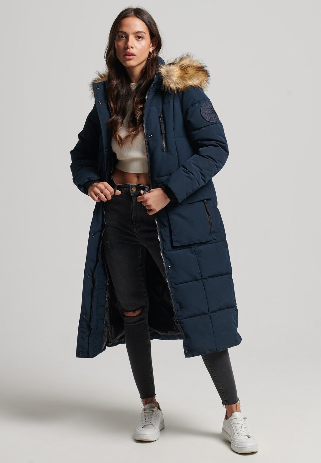 

Зимнее пальто Superdry, Черный